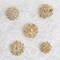5 pcs Gold Metal Assorted Brooches Floral Pins Rhinestones Wedding Decorations